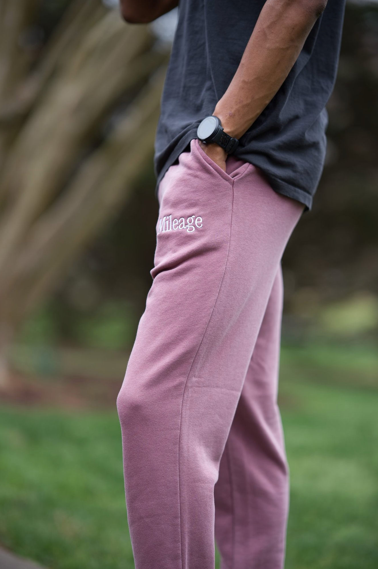 Mileage Embroidered Lounge Sweats