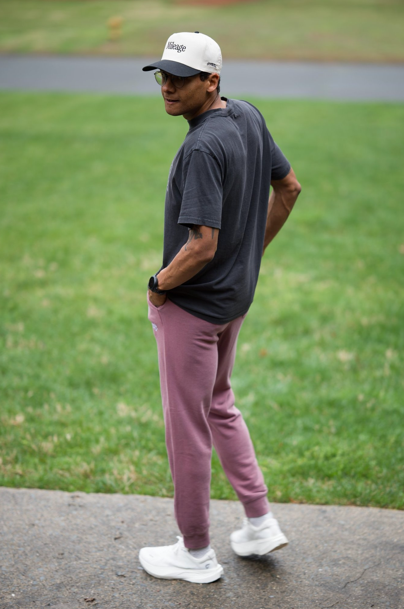 Mileage Embroidered Lounge Sweats